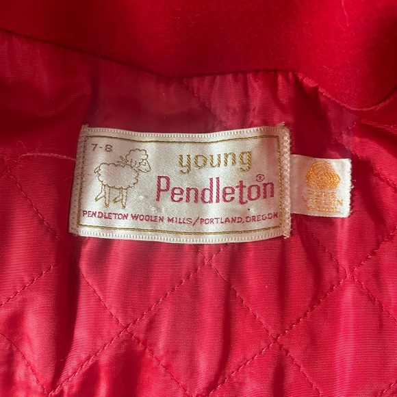 Vintage Pendleton Red Wool Jacket Petite Small - Picture 3 of 10